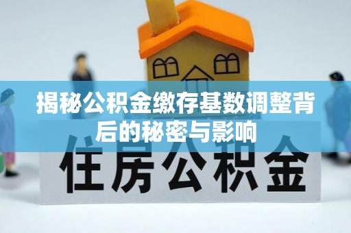南陵揭秘公积金缴存基数调整背后的秘密与影响