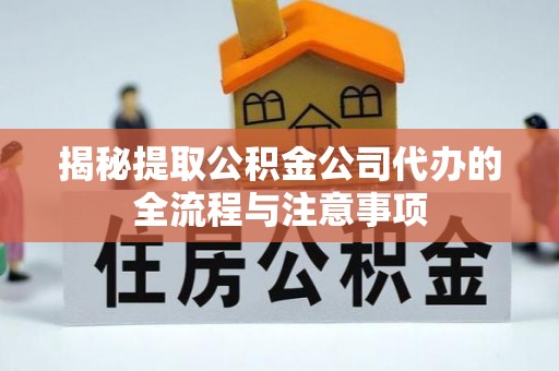南陵揭秘提取公积金公司代办的全流程与注意事项