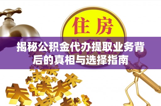 南陵揭秘公积金代办提取业务背后的真相与选择指南