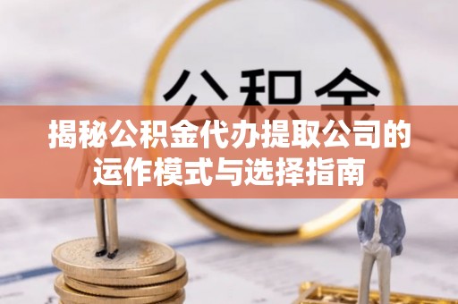 南陵揭秘公积金代办提取公司的运作模式与选择指南
