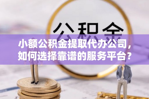 南陵小额公积金提取代办公司，如何选择靠谱的服务平台？