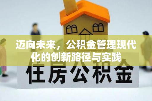 南陵迈向未来，公积金管理现代化的创新路径与实践