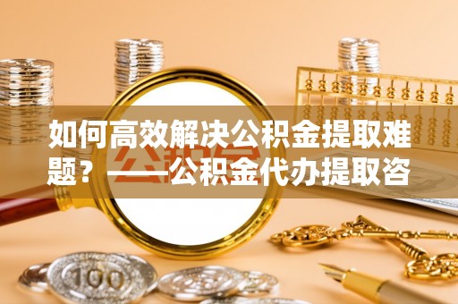 南陵如何高效解决公积金提取难题？——公积金代办提取咨询服务全解析