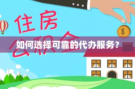 南陵如何选择可靠的代办服务？