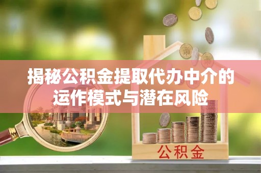 南陵揭秘公积金提取代办中介的运作模式与潜在风险