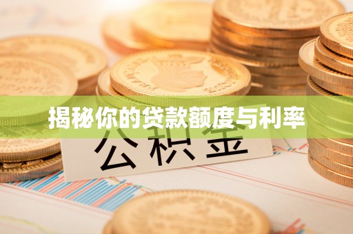 南陵揭秘你的贷款额度与利率