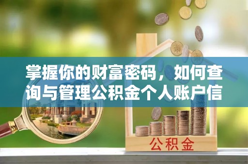 南陵掌握你的财富密码，如何查询与管理公积金个人账户信息