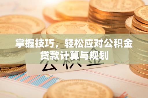 南陵掌握技巧，轻松应对公积金贷款计算与规划