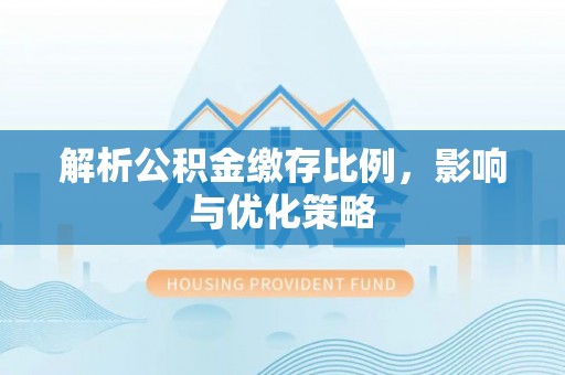 南陵解析公积金缴存比例，影响与优化策略