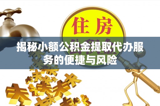 南陵揭秘小额公积金提取代办服务的便捷与风险
