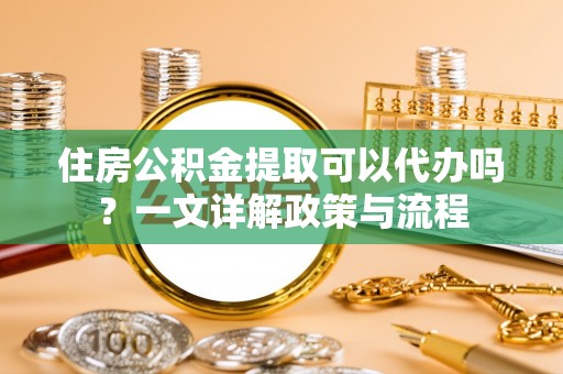 南陵住房公积金提取可以代办吗？一文详解政策与流程