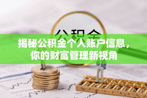 南陵揭秘公积金个人账户信息，你的财富管理新视角