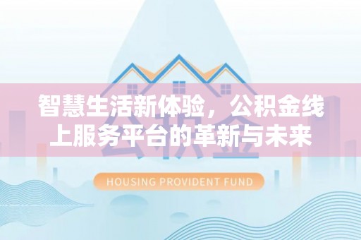 南陵智慧生活新体验，公积金线上服务平台的革新与未来